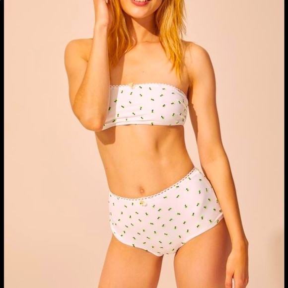 NWT Solid & Striped embroidered bandeau top - Picture 1 of 7